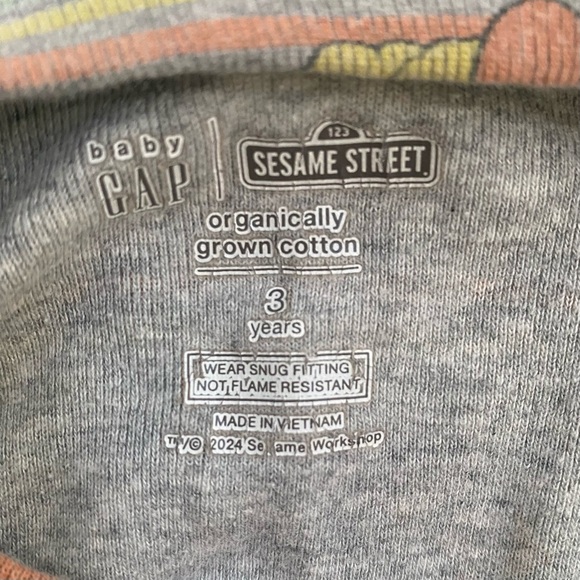 babyGap x Sesame Street Organic Cotton PJ Set – 3Y (EUC) - Picture 4 of 6